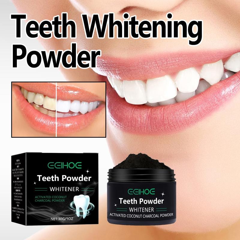 Teeth Whitening Baking Soda - Zahnaufhellungspulver, Holzkohle-/Backpulver, Zahnaufhellungspulver, natürlicher Aufheller für