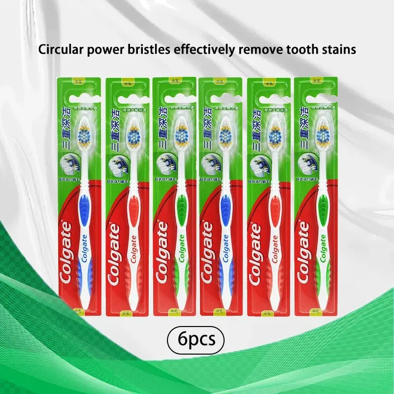Teeth Whitening Home Kit - Colgate 6 Stück Zahnbürsten mit weichen
