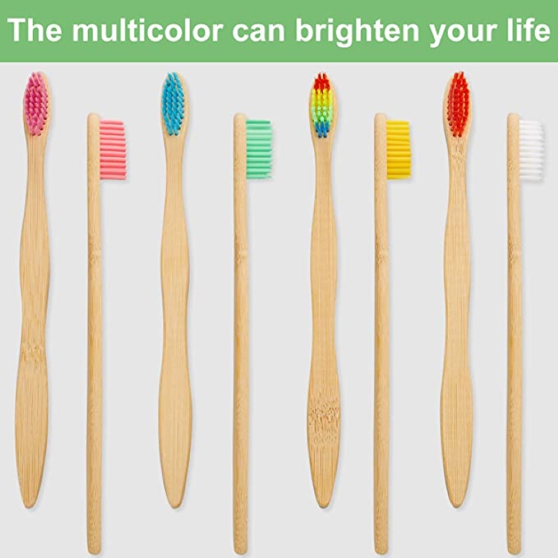Teeth Whitening With Laser - 50/100 Stück Bunte Natürliche Bambus-Zahnbürsten-Set Zahnaufhellung