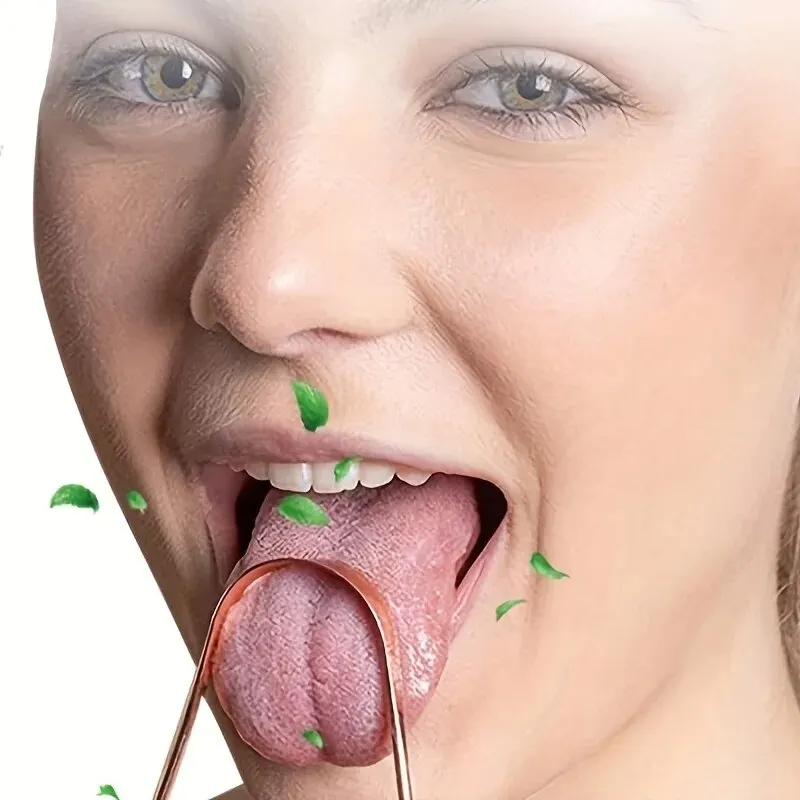 Tongue Scraper Metal - Edelstahl-Zungenschaber Metall-Zungenschaber für Frischen Atem Zahnreinigung