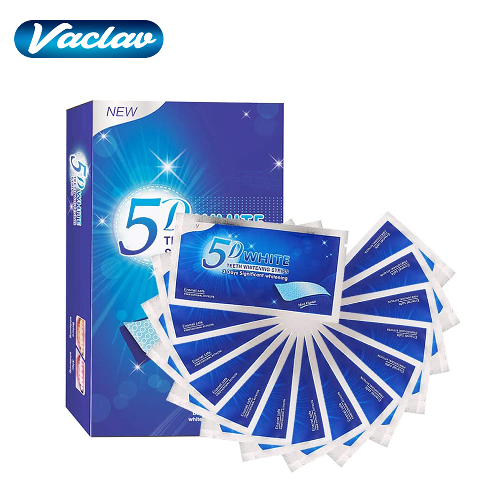 Teeth Whitening Home Kit - 5D Weiße Zahnweißstreifen, Aufhellungsgel, Weißere Streifen