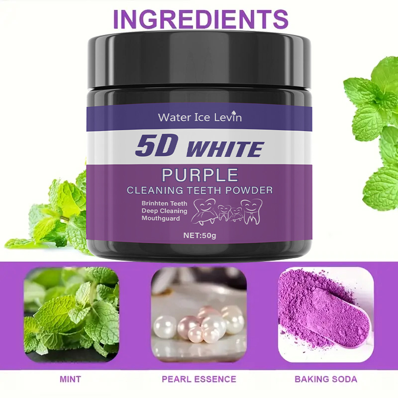 5D Weiß-Lila Reinigungs-Zahnpu – Teeth Whitening Baking Soda Bewertung und Preis