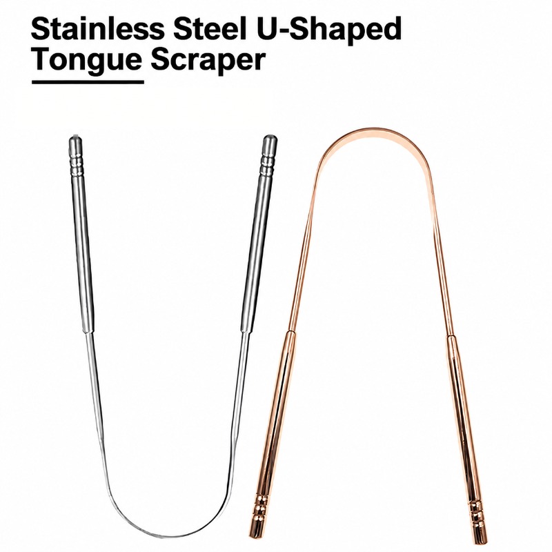 Roségoldener U-förmiger Edelst – Tongue Scraper Metal Bewertung und Preis