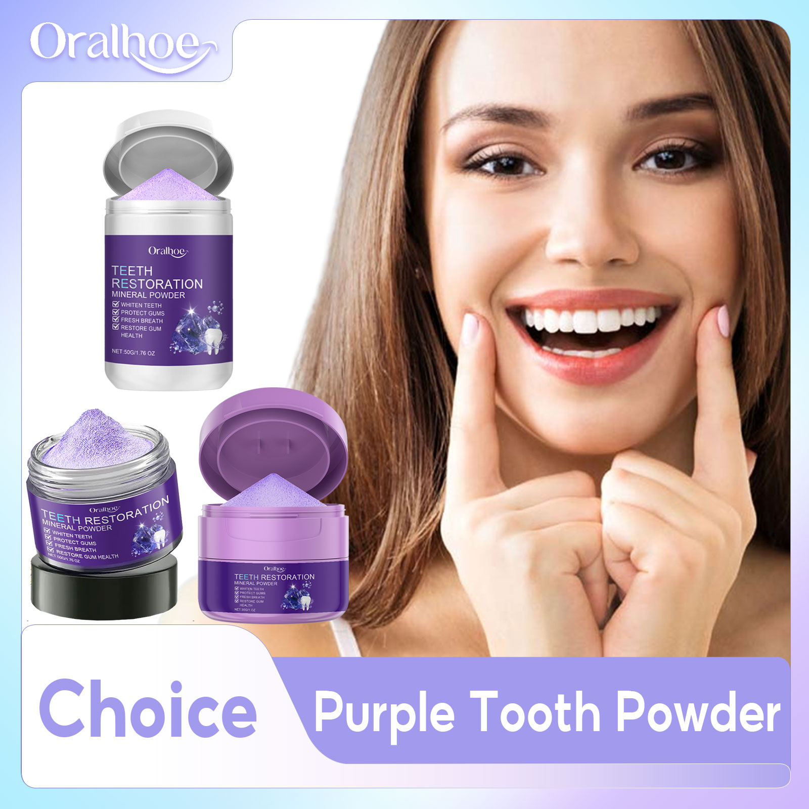 Lila Zahnpulver, Zahnaufhellun – Teeth Whitening Co Bewertung und Preis