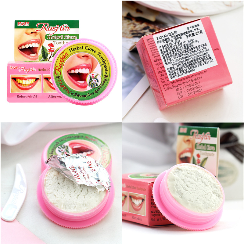 RASYAN Kräuter-Nelkenzahnpulve – Teeth Whitening In Thailand Bewertung und Preis