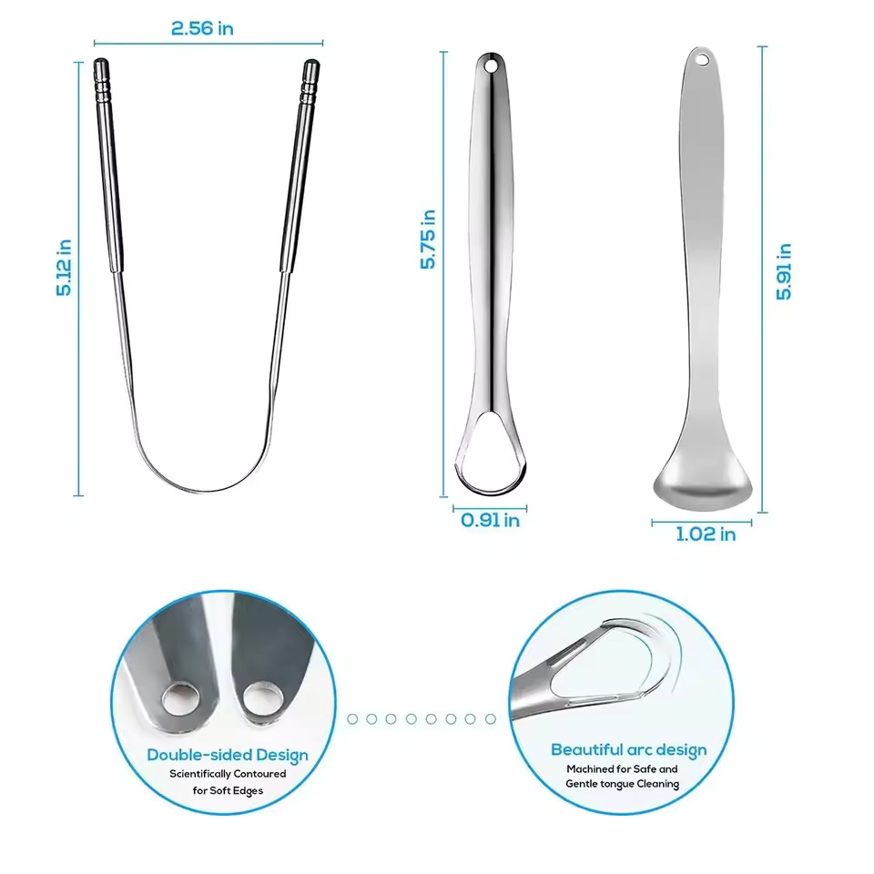 1 Stück/2 Stück/3 Stück/4 Stüc – Tongue Scraper Metal Bewertung und Preis