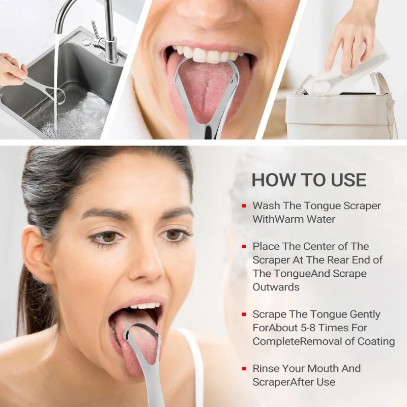 Halitosis Zungenbelag Zungensc – Tongue Scraper Metal Bewertung und Preis