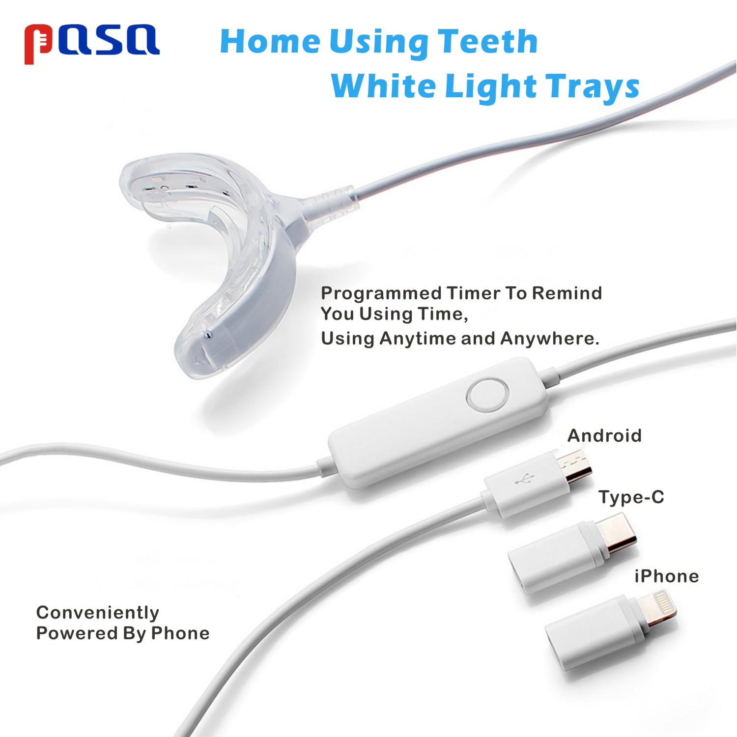 Tragbares LED-Kaltblaulicht-Za – Teeth Whitening Home Kit Bewertung und Preis