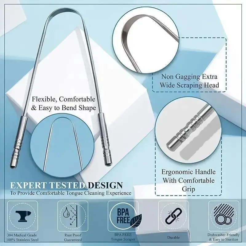 Edelstahl-Zungenschaber Metall – Tongue Scraper Metal Bewertung und Preis